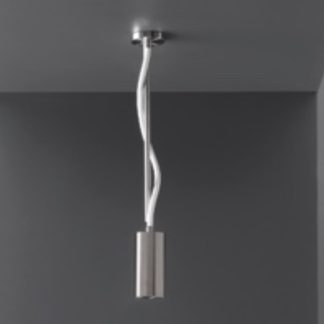 CEA DESIGN ASTA STAINLESS STEEL CEILING MOUNTED SHOWER HEAD AND ARM BLACK HOSE